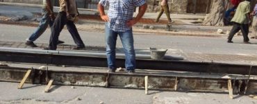 Turkish engineer doing road construction in Mogadishu